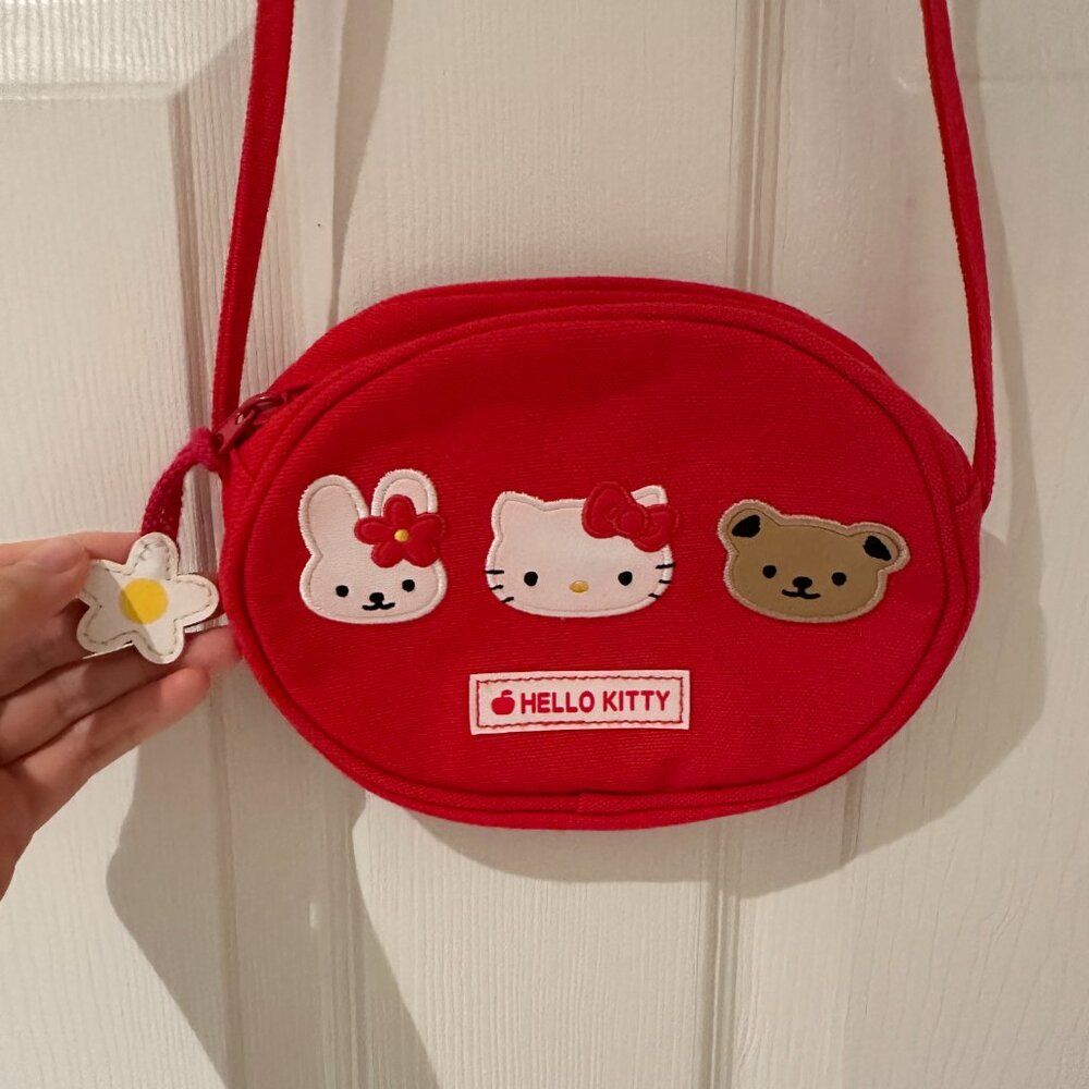 Hello Kitty Sanrio 2000s Red Kitty Crossbody Purse Bag RARE Vintage Kitty - Picture 2 of 7